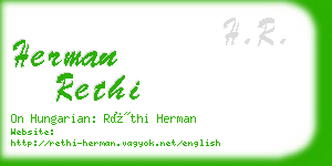 herman rethi business card